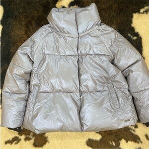 Calvin Klein silver puffer jacket M